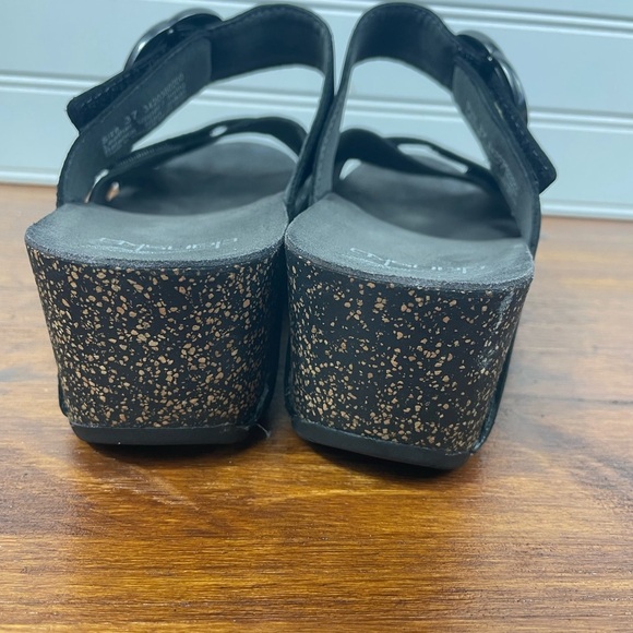 Dansko Susie Cork Wedge Platform Adjustable Buckle Leather Sandals 37 Women’s - Picture 3 of 11